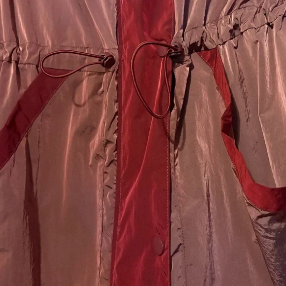 NWT- Chicos Maroon Long lightweight adorable hooded jacket for all seasons❤️ - Picture 11 of 16